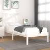 Bed Frame White Solid Wood Pine 90x190 cm Single Colour white Size 90 x 190 cm 