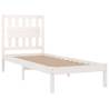 White Solid Wood Pine Bed Frame 90x190 cm - Single Bed