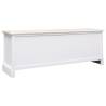 Stylish TV Cabinet White & Light Brown - Solid Wood Paulownia