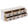 Stylish TV Cabinet White & Light Brown - Solid Wood Paulownia