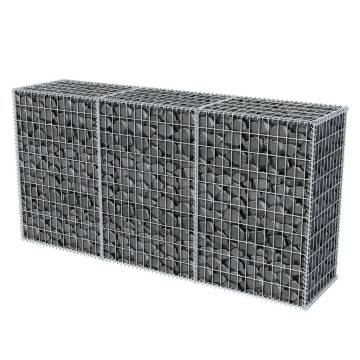 Gabion Basket Galvanised Steel 200x50x100 cm | Hipomarket