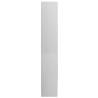 4-Tier High Gloss White Book Cabinet - Stylish Storage Solution