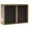 Trifold Photo Frame Collage Light Brown 28x18 cm | HiPo Market