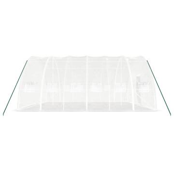 White Steel Frame Greenhouse 36 m² - Ideal for Your Garden