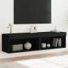 TV Cabinets with LED Lights 2 pcs Black 60x30x30 cm Colour black Size 60 x 30 x 30 cm Quantity in Package 2 