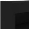 Stylish Black TV Cabinets with LED Lights - 2 pcs Set