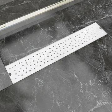 Stylish Linear Shower Drain Bubble 630x140 mm Stainless Steel