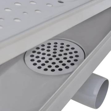 Stylish Linear Shower Drain Bubble 630x140 mm Stainless Steel