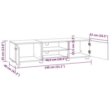 TV Cabinet Smoked Oak | Modern Engineered Wood Furniture