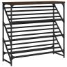 Elegant Brown Oak Shoe Rack | 90x30x85 cm | Durable Design