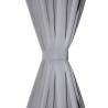 Elegant Grey Blackout Curtains 2 pcs 135x175 cm with Eyelets