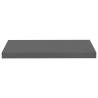 High Gloss Grey Floating Wall Shelf - Stylish Home Decor