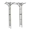 Nature Garden Arch Metal 114x66x232 cm Black Size 114 x 66 x 232 cm Quantity in Package 1 