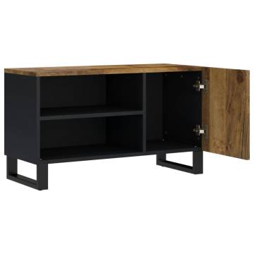 Stylish TV Cabinet 80x33x46 cm in Solid Mango Wood