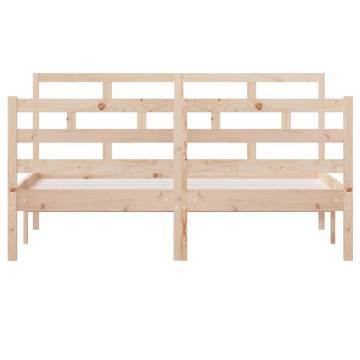 Solid Wood Pine Bed Frame 140x190 cm | Modern & Sturdy