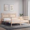 King Size Solid Wood Bed Frame with Headboard - Quality & Style