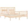 King Size Solid Wood Bed Frame with Headboard - Quality & Style