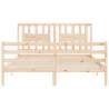 King Size Solid Wood Bed Frame with Headboard - Quality & Style