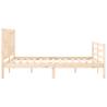 King Size Solid Wood Bed Frame with Headboard - Quality & Style