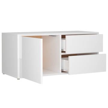 High Gloss White TV Cabinet - Stylish Design | HipoMarket