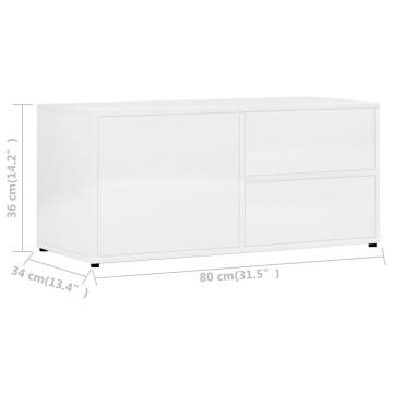 High Gloss White TV Cabinet - Stylish Design | HipoMarket