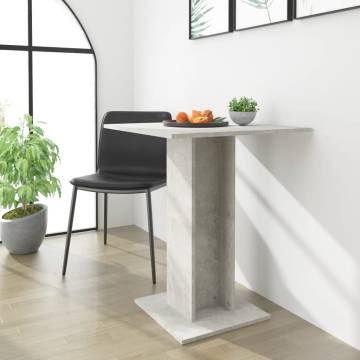 Stylish Bistro Table in Concrete Grey - 60x60 cm | HipoMarket