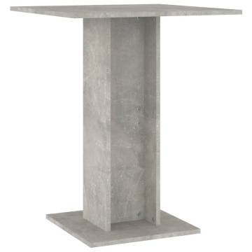 Stylish Bistro Table in Concrete Grey - 60x60 cm | HipoMarket