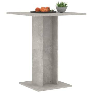 Stylish Bistro Table in Concrete Grey - 60x60 cm | HipoMarket