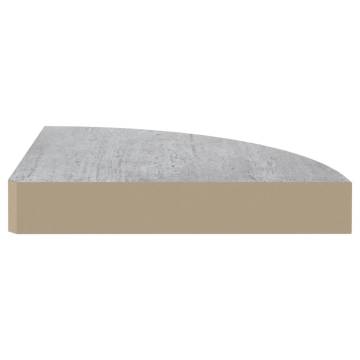 Stylish Wall Corner Shelves - 4pcs Concrete Grey | Hipo Market