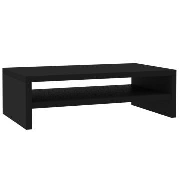 Monitor Stand Black - Engineered Wood - 42x24x13 cm