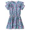 Kids' Dress with Ruffle Sleeves Cobalt Blue 128 Size 128 (7-8y) 