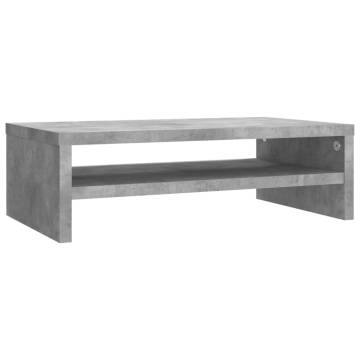 Stylish Monitor Stand Concrete Grey - 42x24x13 cm | Hipomarket