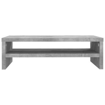 Stylish Monitor Stand Concrete Grey - 42x24x13 cm | Hipomarket