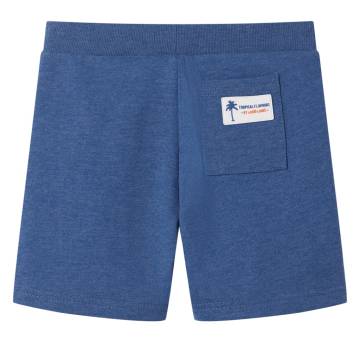 Kids' Shorts with Drawstring - Dark Blue Melange 104