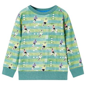 Kids' Sweatshirt Light Green Melange - Stylish & Comfortable