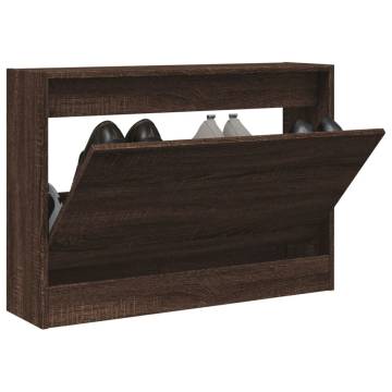 Shoe Cabinet Brown Oak 80x21x57 cm | Hipomarket