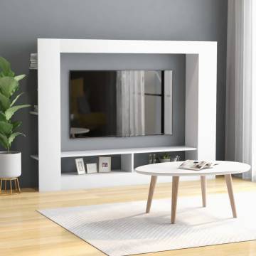 Stylish White TV Cabinet - 152x22x113 cm - Durable Design