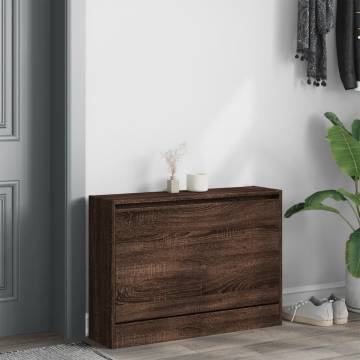 Shoe Cabinet Brown Oak 80x21x57 cm | Hipomarket