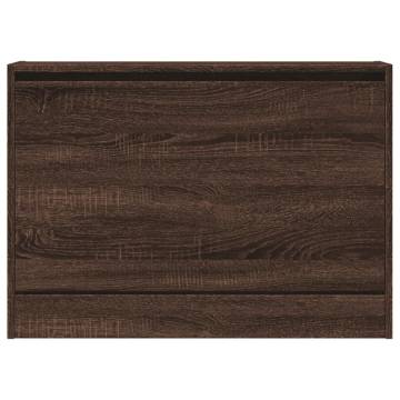 Shoe Cabinet Brown Oak 80x21x57 cm | Hipomarket