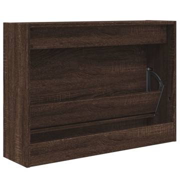 Shoe Cabinet Brown Oak 80x21x57 cm | Hipomarket