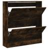 Shoe Cabinet Smoked Oak - Compact & Stylish Storage Solution