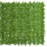 Balcony Privacy Screen with Green Leaves - 300x150 cm