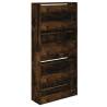 Shoe Cabinet Smoked Oak - Compact & Stylish Storage Solution