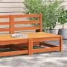 Garden Sofa Armless Wax Brown - Solid Pine Wood 70x70x67 cm