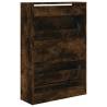 Shoe Cabinet Smoked Oak - Compact Storage Solution | HipoMarket