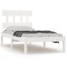 White Solid Wood Bed Frame 90x190 cm - Timeless Design