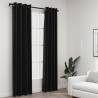 Linen-Look Blackout Curtains 2 pcs Anthracite 140x225cm Colour anthracite Size 140 x 225 cm Quantity in Package 2 