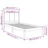 White Solid Pine Bed Frame 75x190 cm Small Single | HipoMarket