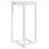 Stylish White Bar Table 60x60x110 cm - Solid Pine Wood