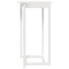 Stylish White Bar Table 60x60x110 cm - Solid Pine Wood